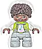 Minifigurka LEGO® 47205pb111 Duplo Figure Lego Ville, Child Boy, Light Bluish Gray Legs, Lime Jacket with White Sleeves, Bright Pink Shirt, Dark Brown Hair (6469554)