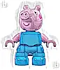 Minifigurka LEGO® 47205pb115 Duplo Figure Lego Ville, George Pig - Dark Azure Plain Outfit (6475099)