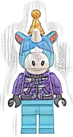 Julian - Dark Purple Hoodie, Pearl Gold Party Hat