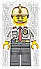 Minifigurka LEGO® cty0350 Fire Chief - White Shirt with Tie and Belt, Black Legs, Gold Fire Helmet
