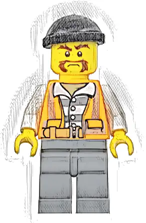 Police - City Bandit Male, Black Knit Cap, Moustache Handlebar