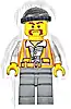 Minifigurka LEGO® cty0701 Police - City Bandit Male, Black Knit Cap, Moustache Handlebar
