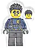 Police Officer - Male, Dark Blue Shirt with Harness, Black Legs, Black Coiled Hair, Sunglasses (Duke DeTain)