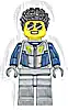 Minifigurka LEGO® cty1329 Duke DeTain - Stuntz Driver, Dark Blue and Flat Silver Racing  Suit