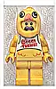Minifigurka LEGO® cty1398 Clemmons - Stuntz Driver, Bright Light Orange Chicken Head Helmet, White Tank Top with 'EGGS-TREME!', Bright Light Orange Legs