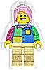 Minifigurka LEGO® cty1474 Passenger - Female, Blue Shirt, Tan Legs, Bright Pink Hair