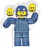 Minifigurka LEGO® cty1526 Police Dog Trainer, Dark Blue Helmet, Bite Suit