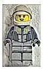Minifigurka LEGO® cty1593 Race Car Driver - Female, Dark Blue and Flat Silver Racing Suit, White Helmet