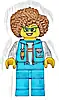 Minifigurka LEGO® cty1611 Arctic Explorer Researcher - Female, Medium Azure Jacket with Flash Drive, Medium Azure Legs, Medium Nougat Hair, Glasses