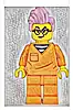 Minifigurka LEGO® cty1702 Police - City Jail Prisoner Female, Orange Prison Jumpsuit, Bright Pink Hair, Black Glasses