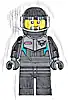 Minifigurka LEGO® cty1712 Race Car Driver - Male, Racing Suit with Hawk Head Logo, Black Legs, Black Helmet, Trans-Clear Visor, Goatee