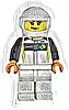Minifigurka LEGO® cty1718 Race Car Driver - Female, White, Black and Lime Racing Suit, White Legs and Helmet