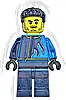 Minifigurka LEGO® cty1760 Monster Truck Driver - Male, Dark Azure and Dark Blue Racing Jacket with Flames, Dark Blue Legs, Black Hair