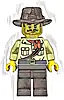 Minifigurka LEGO® cty1765 City Jungle Explorer - Tan Shirt, Dark Brown Legs and Fedora