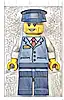 Minifigurka LEGO® cty1769 Bus Driver - Male, Sand Blue Vest over White Shirt, Dark Blue Legs and Hat