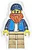 Minifigurka LEGO® cty1811 LEGO Truck Driver - Male, Blue Jacket over White Shirt, Dark Tan Legs, Dark Blue Cap, Dark Orange Beard