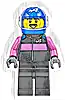 Formula 1 Driver, Alpine - Male, Black and Dark Pink Racing Suit, Blue Helmet, Trans-Clear Visor, Moustache
