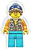 Minifigurka LEGO® cty1899 Arctic Explorer - Male, Dark Tan Vest over Orange Shirt, Medium Azure Legs, Dark Blue Beanie, Dark Tan Hair, Orange Glasses