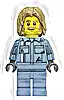 Minifigurka LEGO® cty1921 Tow Truck Driver - Male, Sand Blue Mechanic Uniform, Sand Blue Legs, Dark Tan Mid-Length Tousled Hair