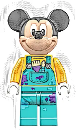 Mickey Mouse - Dark Turquoise Overalls