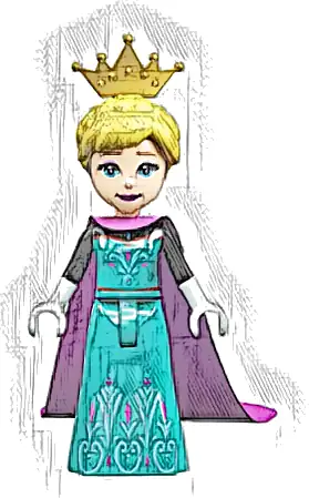 Elsa, Coronation Elsa - Dark Turquoise Dress, Black Sleeves and Magenta Cape