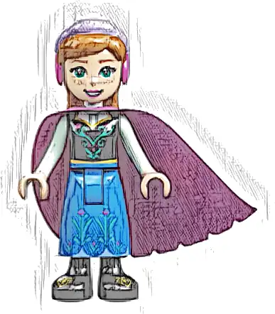 Anna - Blue Skirt, Black Boots and Black Top, Light Aqua Sleeves and Windswept Magenta Cape