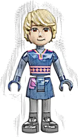 Kristoff - Dark Blue Tunic, Black Boots and Sand Blue Sleeves