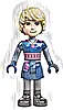 Minifigurka LEGO® dp137 Kristoff - Dark Blue Tunic, Black Boots and Sand Blue Sleeves