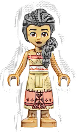 Sina - Red and Tan Top with Tan and Coral Long Skirt