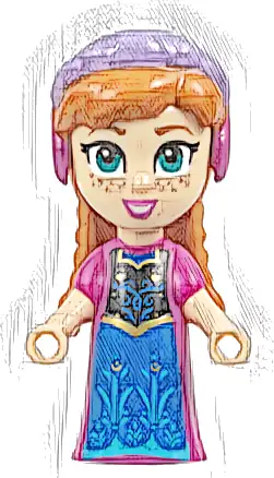 Anna - Micro Doll, Magenta Dress