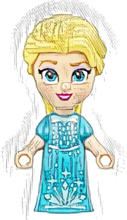 Elsa - Micro Doll, Medium Azure Dress