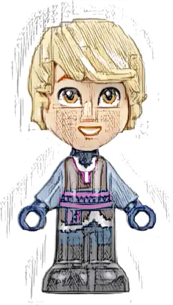 Kristoff - Micro Doll, Reddish Brown Shirt, Dark Blue Pants