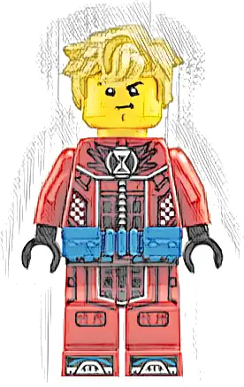 Cooper - Red Racing Suit, Blue Utility Belt, Hair