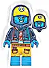 Minifigurka LEGO® drm060 Logan - Minifigure, Dark Blue Jacket, Bright Light Orange Cap