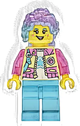 Izzie (Isabel Christina Garcia) - Bright Light Yellow and Dark Pink Jacket