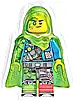 Minifigurka LEGO® drm086 Mateo - Dark Azure Jacket, Trans-Bright Green Cape with Hood