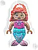 Minifigurka LEGO® dupmermaid03 Duplo Figure, Disney Princess, Ariel, Medium Azure and Metallic Pink Tail (Mermaid) (6490064)