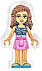 Minifigurka LEGO® frnd0424 Friends Olivia (Nougat) - Dark Pink Skirt, Dark Blue Top with Constellations