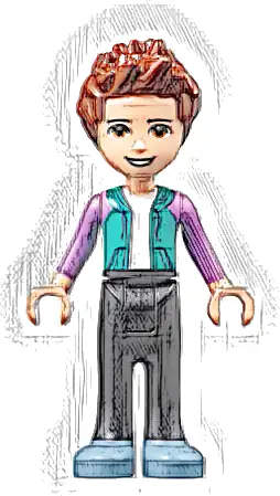 Friends Ethan - Black Trousers, Dark Turquoise Hoodie