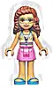 Minifigurka LEGO® frnd0455 Friends Olivia (Nougat) - Dark Pink Skirt, Halter Top with Strawberries