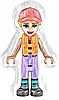 Friends Stephanie - Lavender Sailing Outfit, Coral Cap, Orange Life Jacket