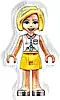 Friends Roxy - White Collared Shirt, Yellow Skirt, Silver Shoes