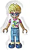 Minifigurka LEGO® frnd0630 Friends Olly - White Shirt with Dark Pink Short Sleeves, Sand Blue Trousers, Dark Blue Shoes