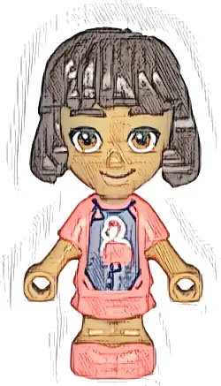 Friends Alba - Micro Doll, Coral Dress