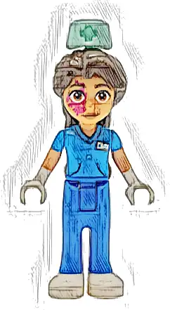 Friends Eniko - Dark Azure Shirt, Blue Trousers, Nurse Hat