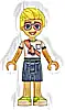 Minifigurka LEGO® frnd0781 Friends Olly - White Shirt with Coral Scarf, Dark Blue Shorts, Lime Shoes
