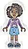 Minifigurka LEGO® frnd0812 Friends Aliya - Medium Lavender Hoodie, Bright Light Blue Skirt, Dark Blue Shoes