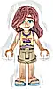 Minifigurka LEGO® frnd0817 Friends Paisley - Bright Light Yellow and Medium Lavender Tank Top, Dark Tan Shorts, Metallic Light Blue Sandals
