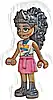 Minifigurka LEGO® frnd0820 Friends Elsa D - White Knotted Sleeveless Shirt, Magenta Skirt, Black Boots