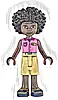 Minifigurka LEGO® frnd0828 Friends Mischa - Dark Pink Sleeveless Shirt, Tan Shorts, Dark Blue Sandals